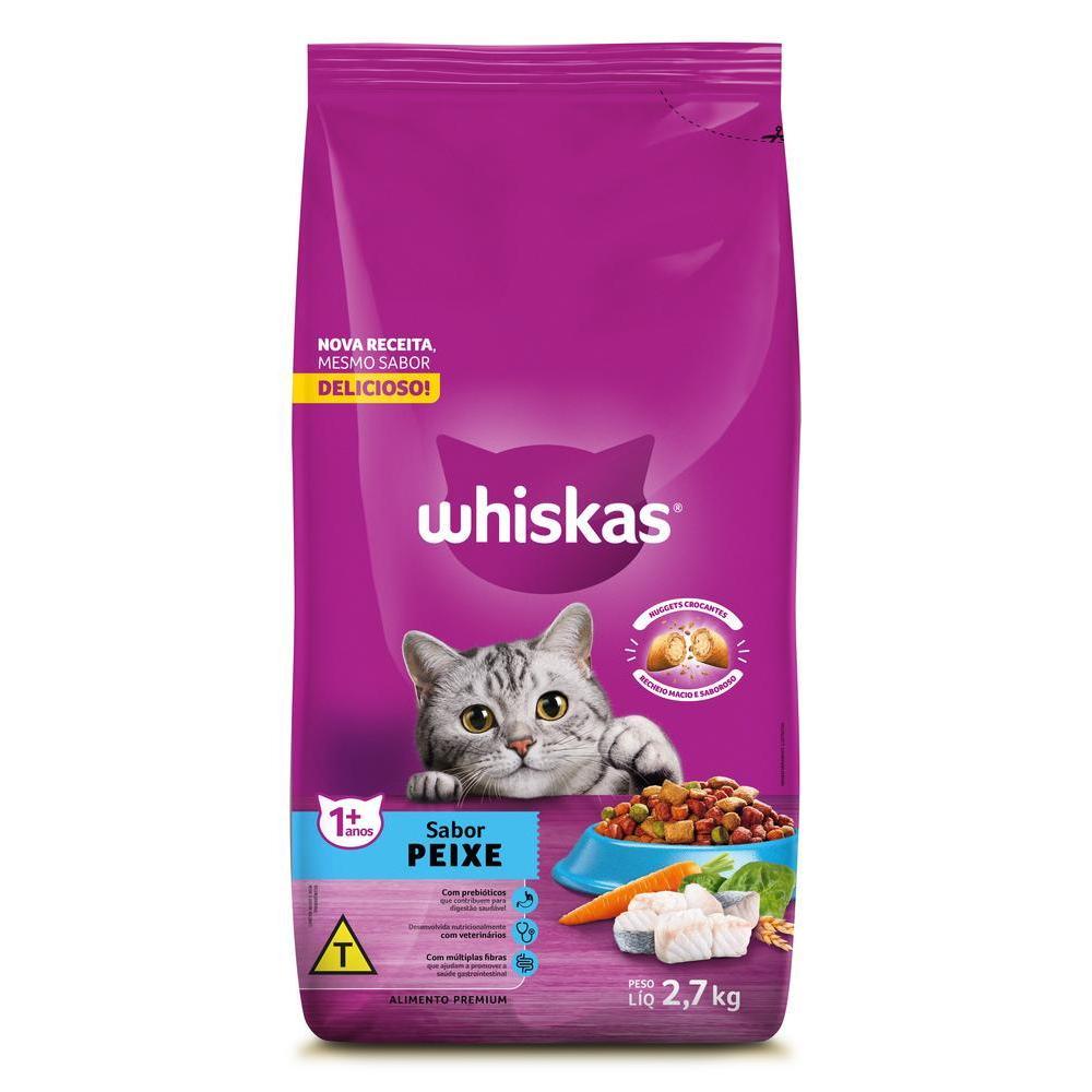 Ração Whiskas Peixe Gatos Adultos 2,7 kg