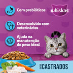 Ração Whiskas Peixe Gatos Adultos Castrados 900 g