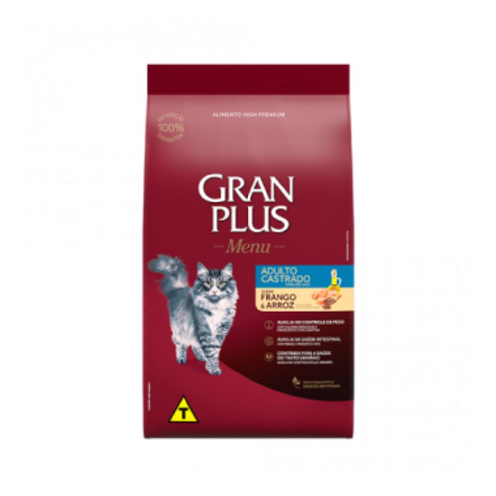 Ração pra Gatos Castrados Adultos GranPlus Frango e Arroz 10.1kg