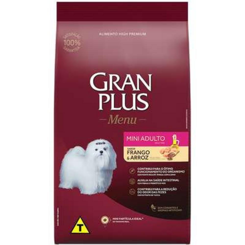 Ração GranPlus Frango e Arroz para Cães Adultos Mini e Pequenas - 1Kg