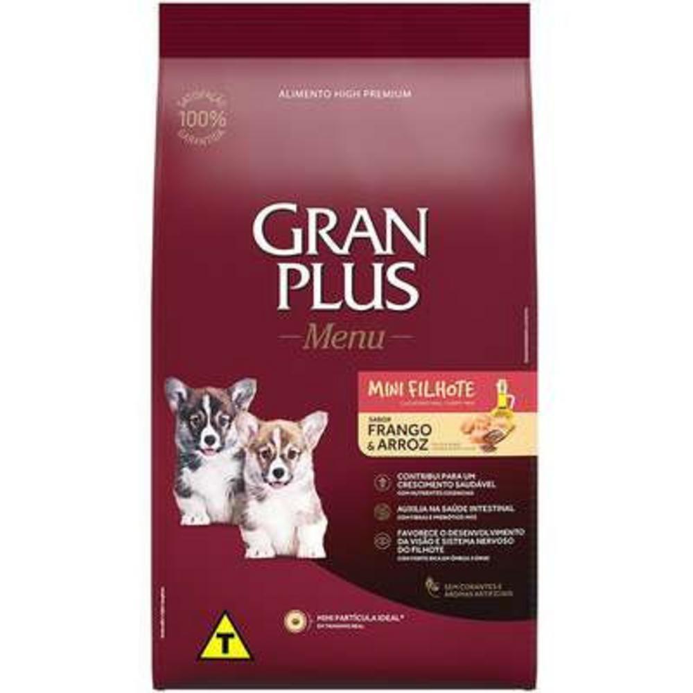 Ração GranPlus Menu Frango e Arroz para Cães Filhotes de Raças Pequenas - 1Kg