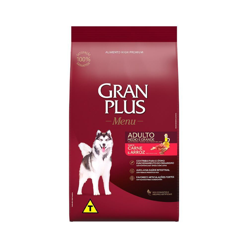 Ração pra Cães Adultos GranPlus Menu Carne e Arroz 3kg