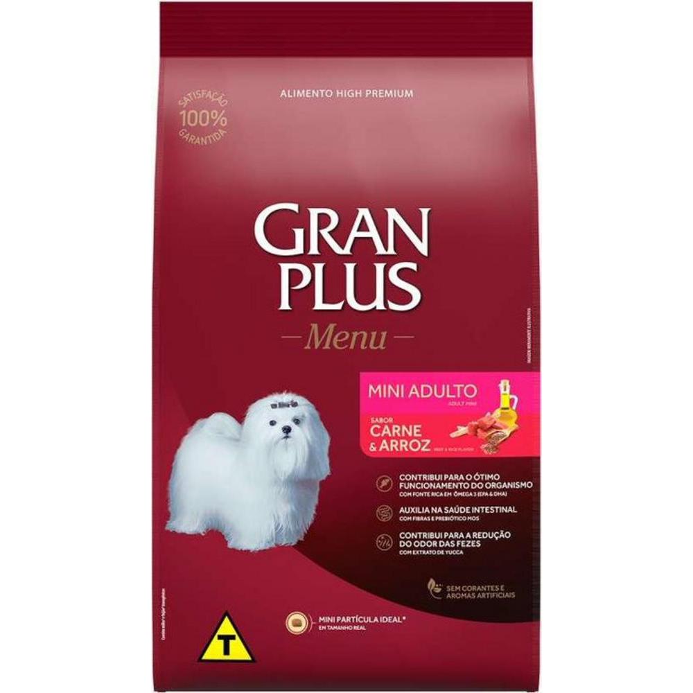 Ração Granplus Menu Mini Adulto Carne 10,1kg