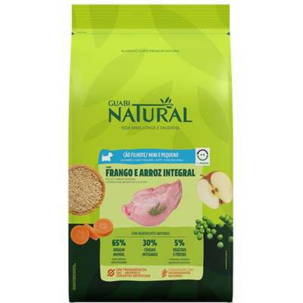 Ração Guabi Natural Frango e Arroz Integral para Cães Filhotes Raças Mini e Pequena - 10,1Kg