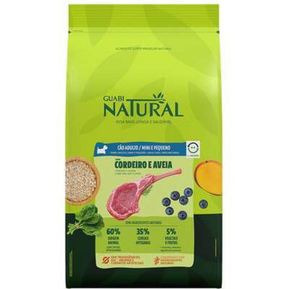 Ração Guabi Natural Cordeiro e Aveia para Cães Adultos Raças Mini e Pequena - 1Kg