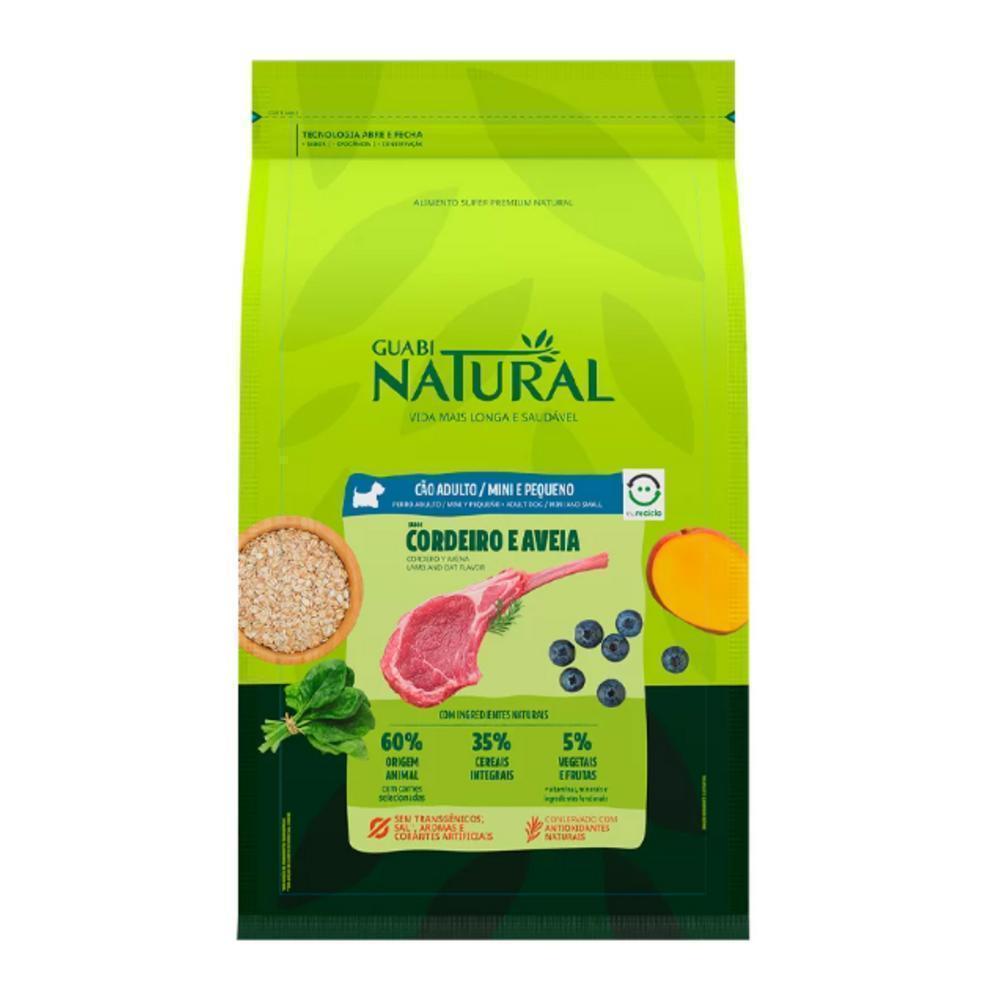 Ração Guabi Natural para Cães Adultos de Porte Mini e Pequeno Sabor Cordeiro e Aveia 2,5kg