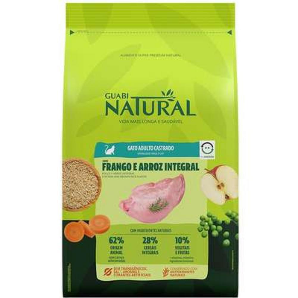 Ração Affinity Guabi Natural Frango e Arroz Integral para Gatos Adultos Castrados - 1,5Kg