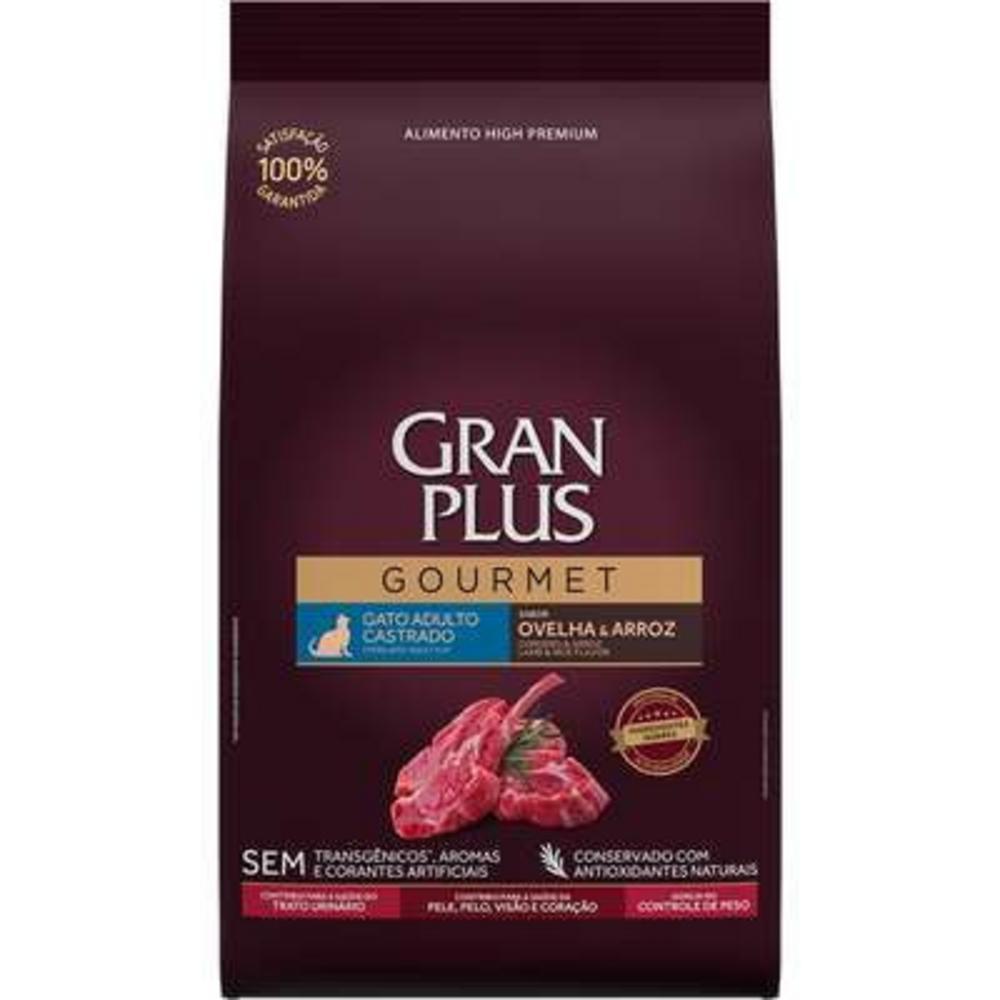 Ração Seca GranPlus Gourmet Ovelha & Arroz para Gatos Castrados - 1Kg