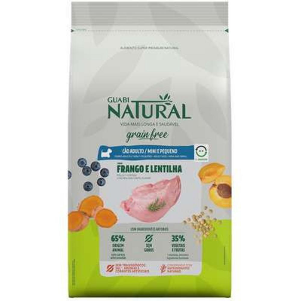 Ração Guabi Natural Grain Free Frango e Lentilha para Cães Adultos Raças Mini e Pequenas - 1Kg