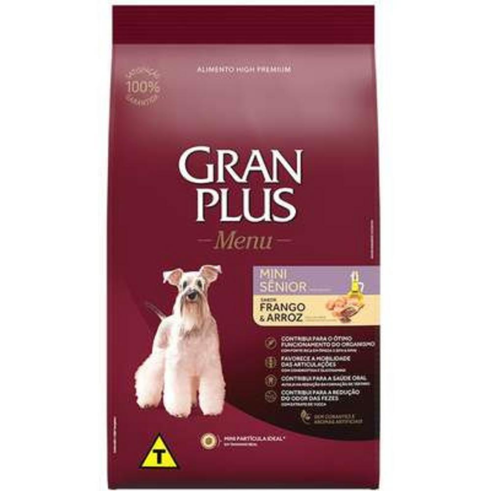 Ração GranPlus Menu Frango e Arroz para Cães Sênior Mini - 10,1Kg