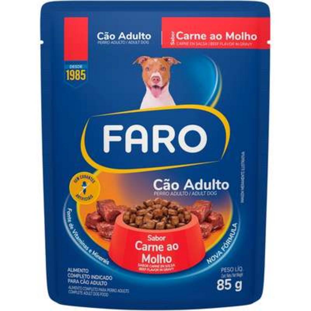 Ração Úmida Faro Carne ao Molho para Cães Adultos - 85 g