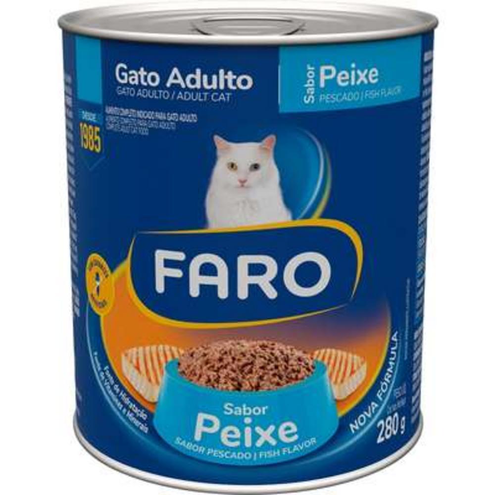 Ração Úmida Faro Peixe para Gatos Adultos - 280 g