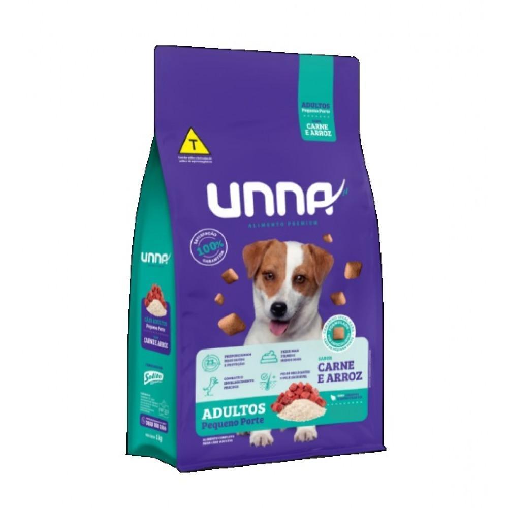 Unna Cães Adultos Pequeno Porte Carne e Arroz 20kg