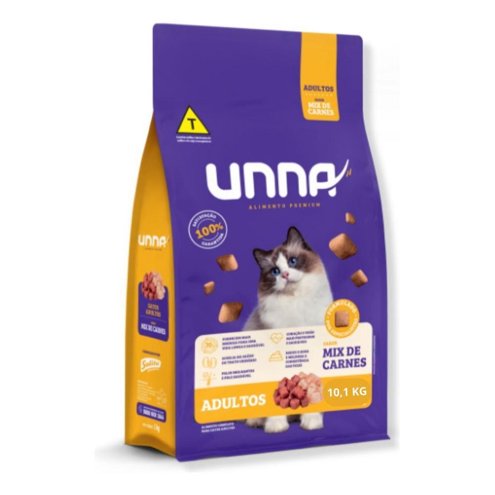 UNNA GATOS ADULTOS MIX CARNES FRANGO 10,1KG
