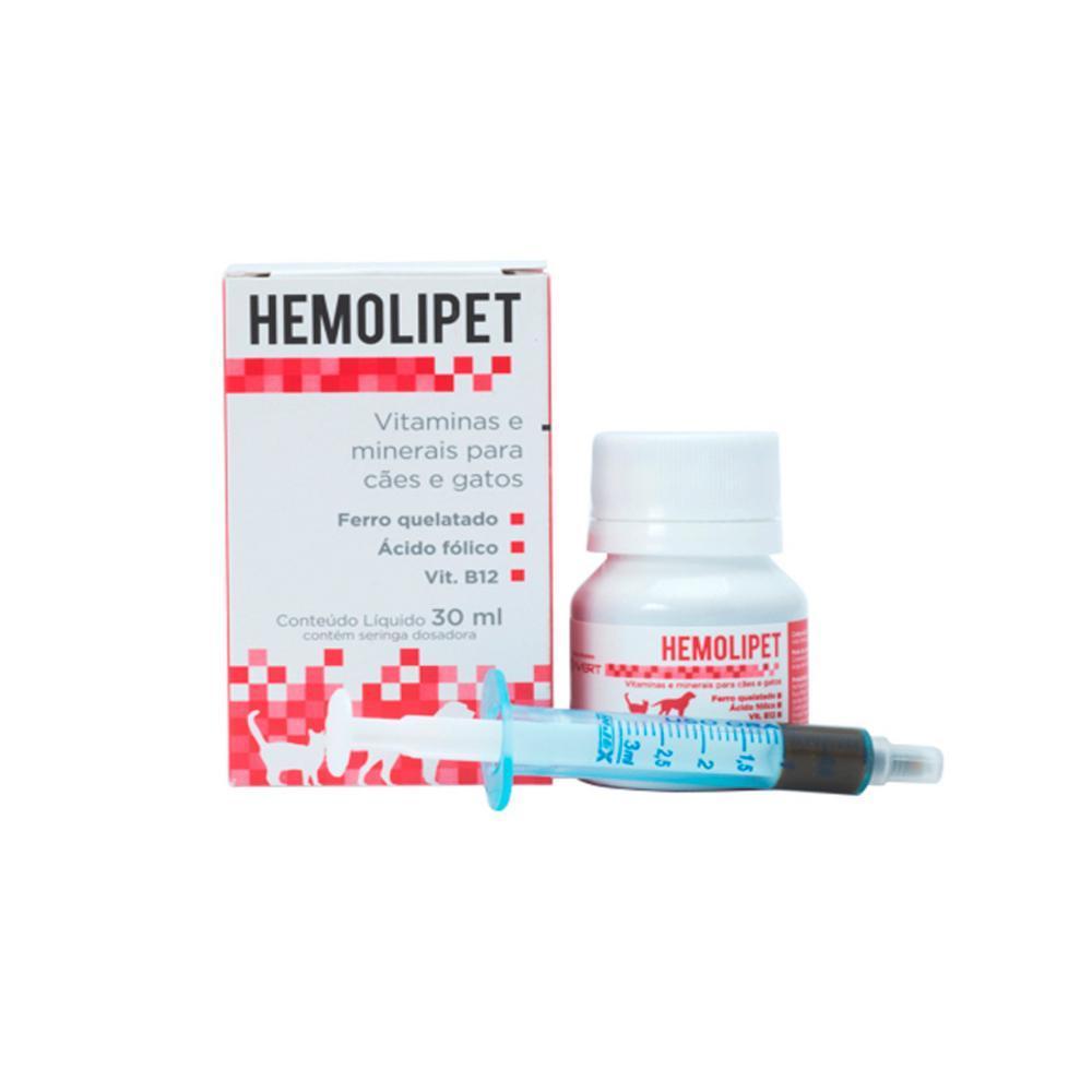 Suplemento Vitamínico Avert Hemolipet para Cães e Gatos - 60 mL