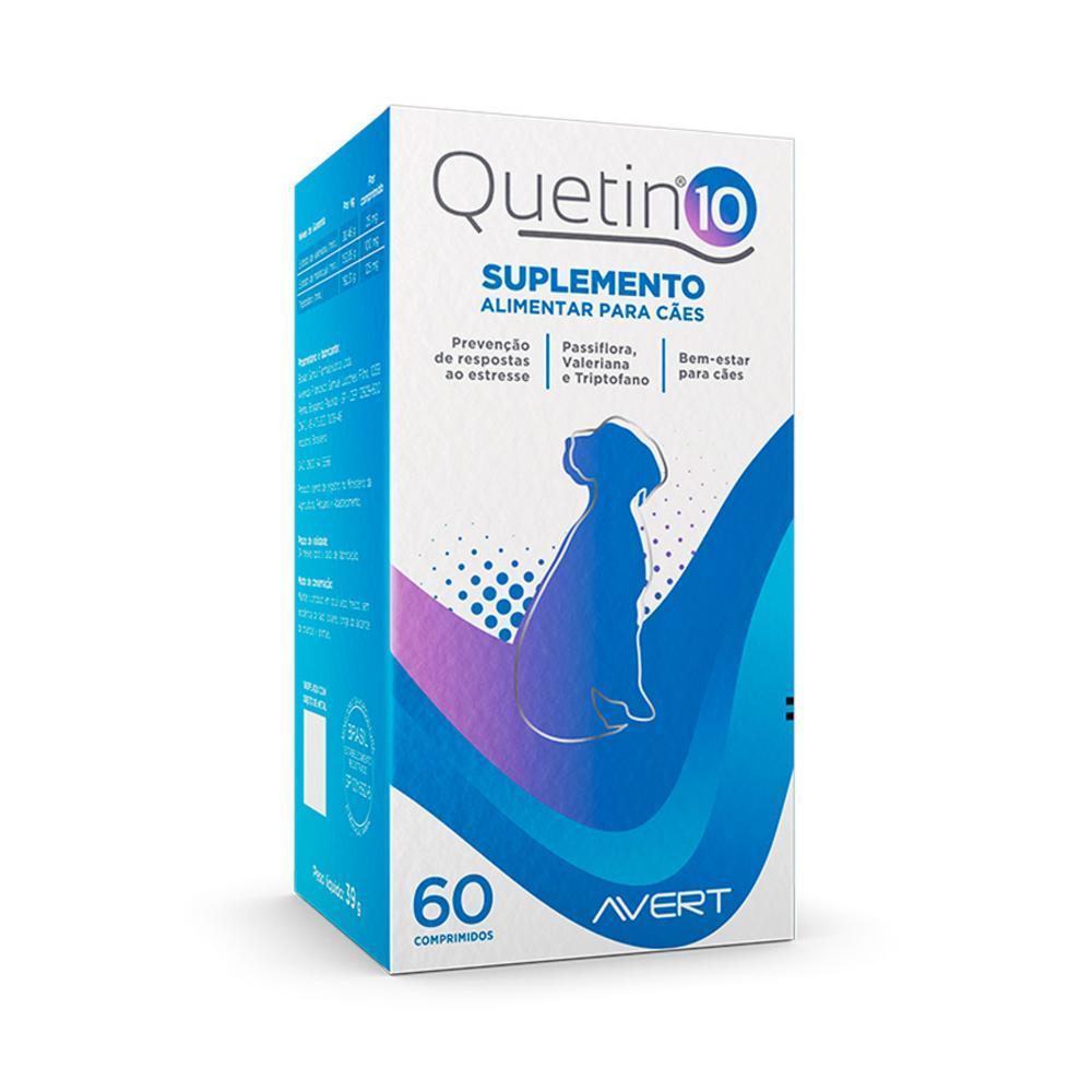 Suplemento Alimentar Quetin 10mg 60 Comprimidos para Cães e Gatos