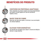 Ração Seca Royal Canin Veterinary Diet Hepatic para Cães Adultos com Insuficiência Hepática Crônica - 10 Kg