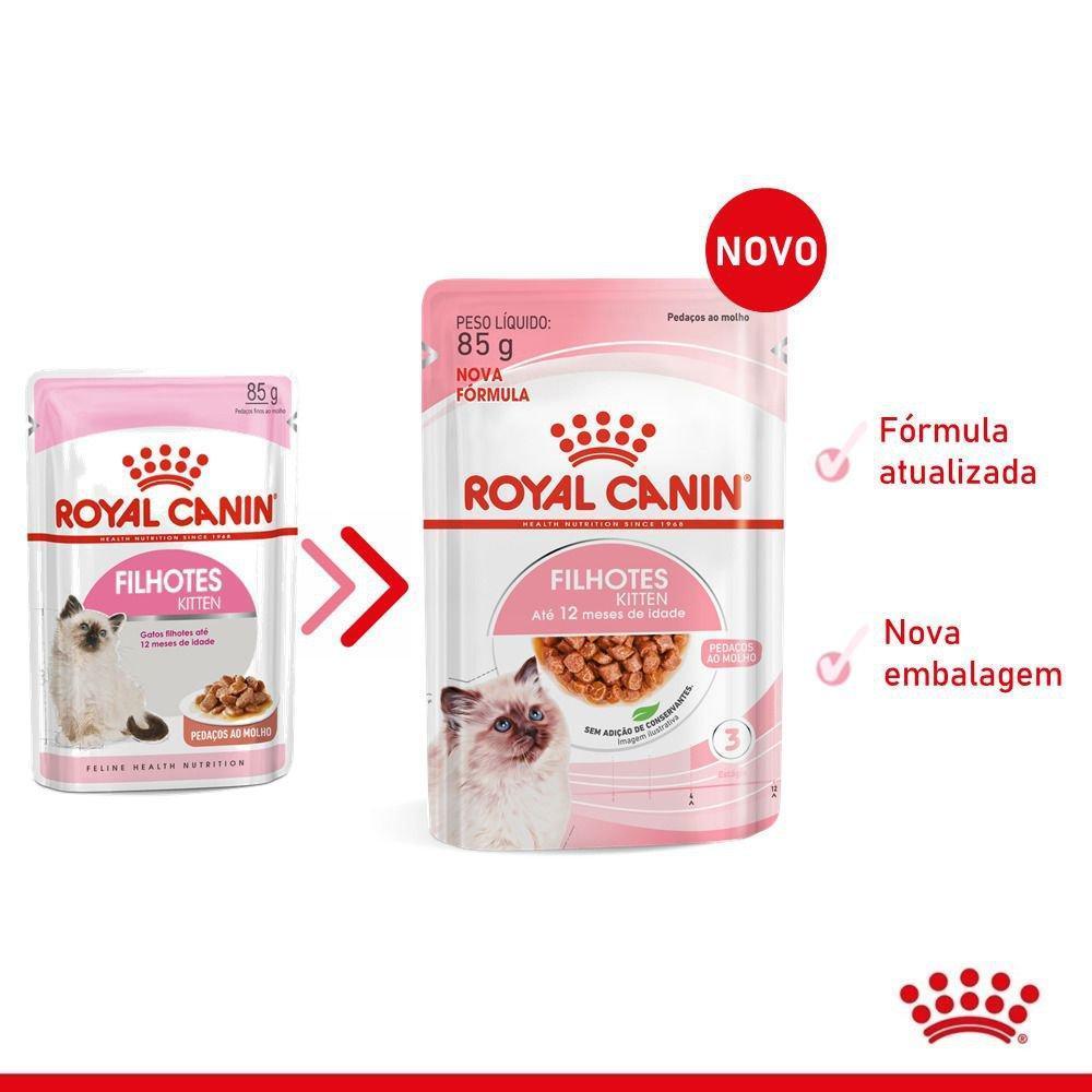 Ração Úmida Royal Canin Sachê Filhotes Kitten para Gatos Filhotes com até 12 meses - 85 g