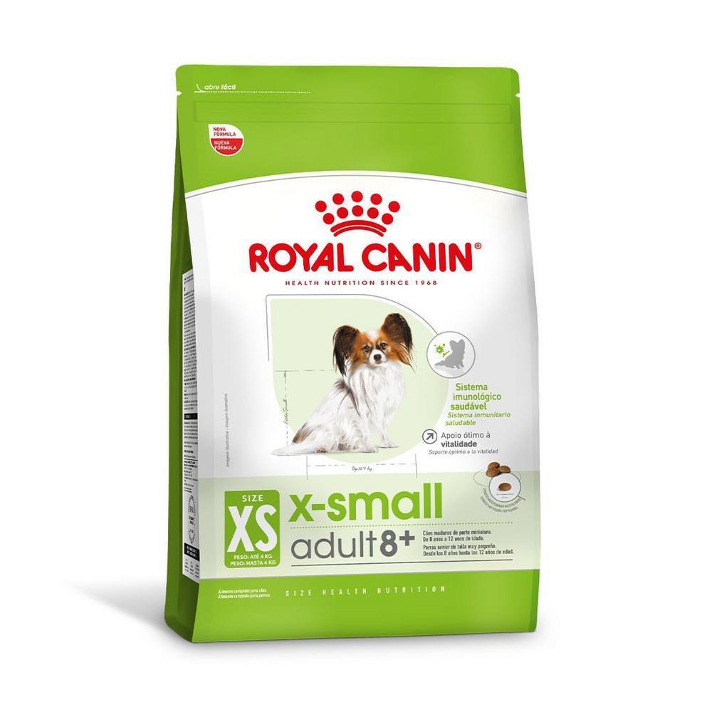 Ração Seca Royal Canin X-Small Adult 8+ para Cães Adultos e Idosos de Porte Miniatura com 8 Anos ou mais - 1 Kg