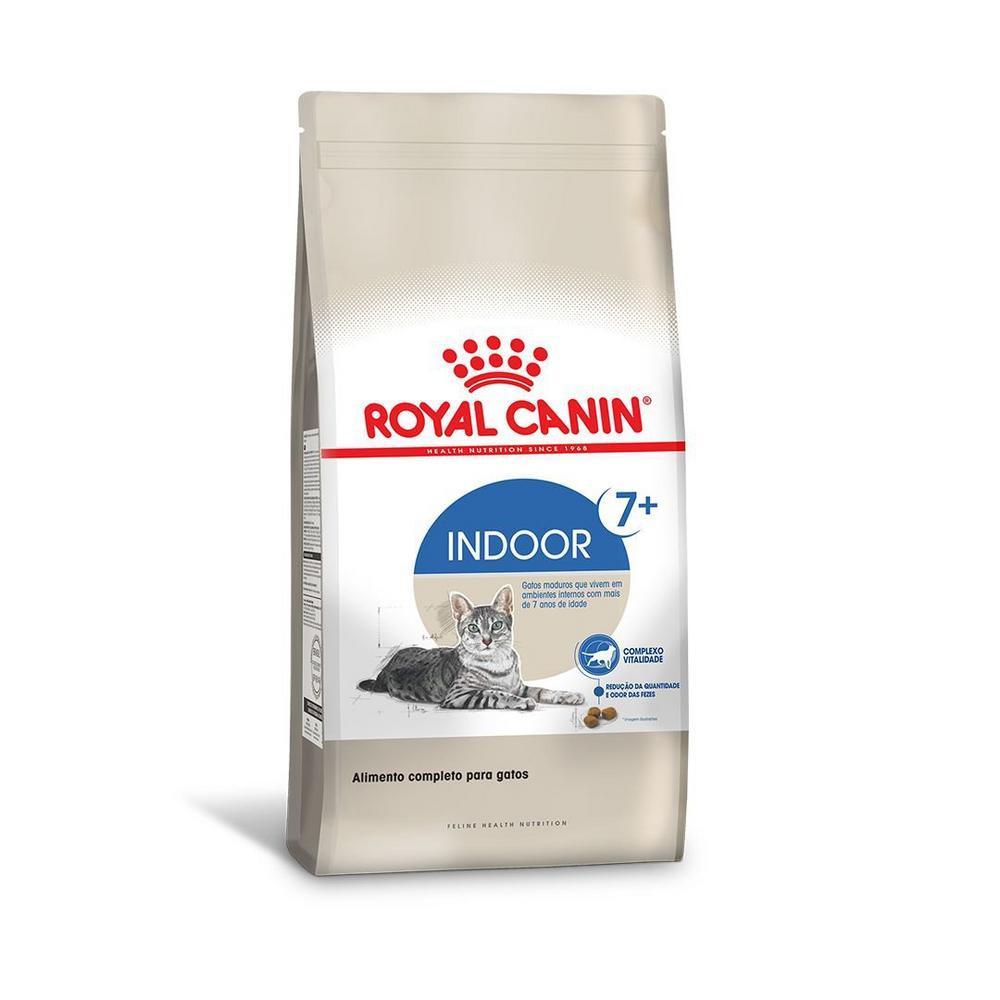 Ração Seca Royal Canin Indoor 7 + para Gatos Adultos Acima de 7 anos- 400 g
