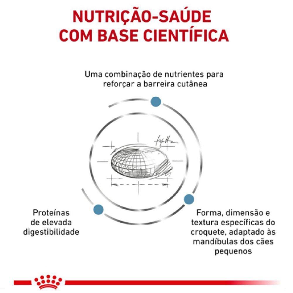 Ração Seca Royal Canin Veterinary Diet Skin Care Small Dog para Cães Adultos de Porte Pequeno com Sensibilidades de Pele - 7,5 Kg