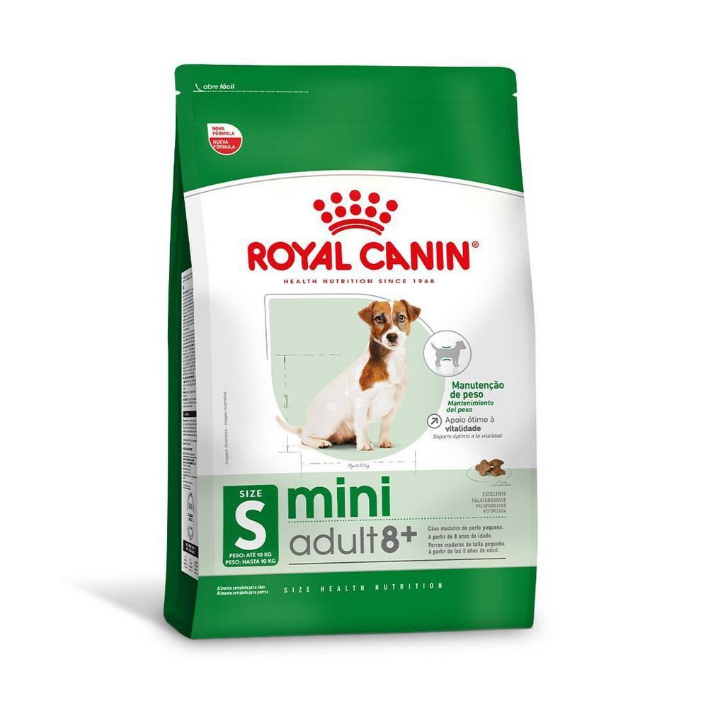 Ração Seca Royal Canin Mini Adult 8+ para Cães Adultos de Porte Pequeno com 8 Anos ou mais - 1 Kg