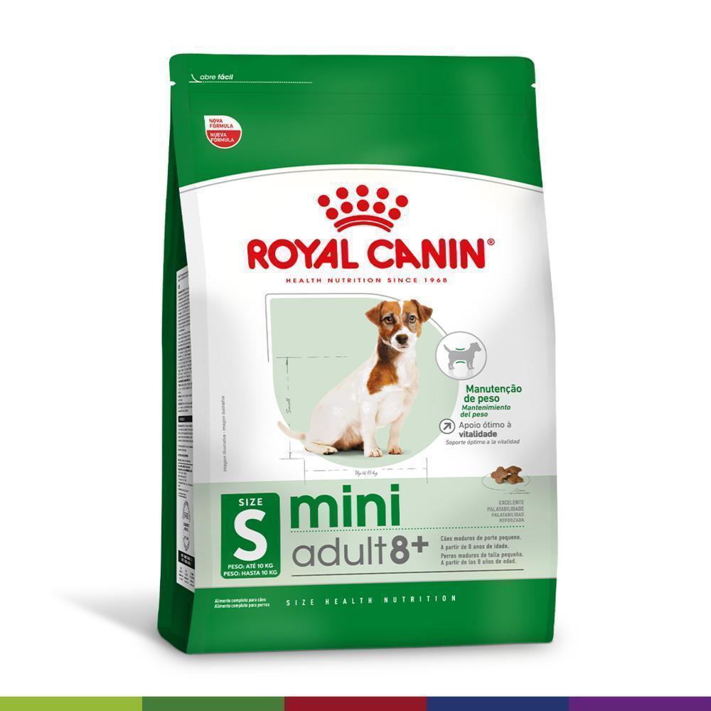 Ração Seca Royal Canin Mini Adult 8+ para Cães Adultos de Porte Pequeno com 8 Anos ou mais - 7,5 Kg