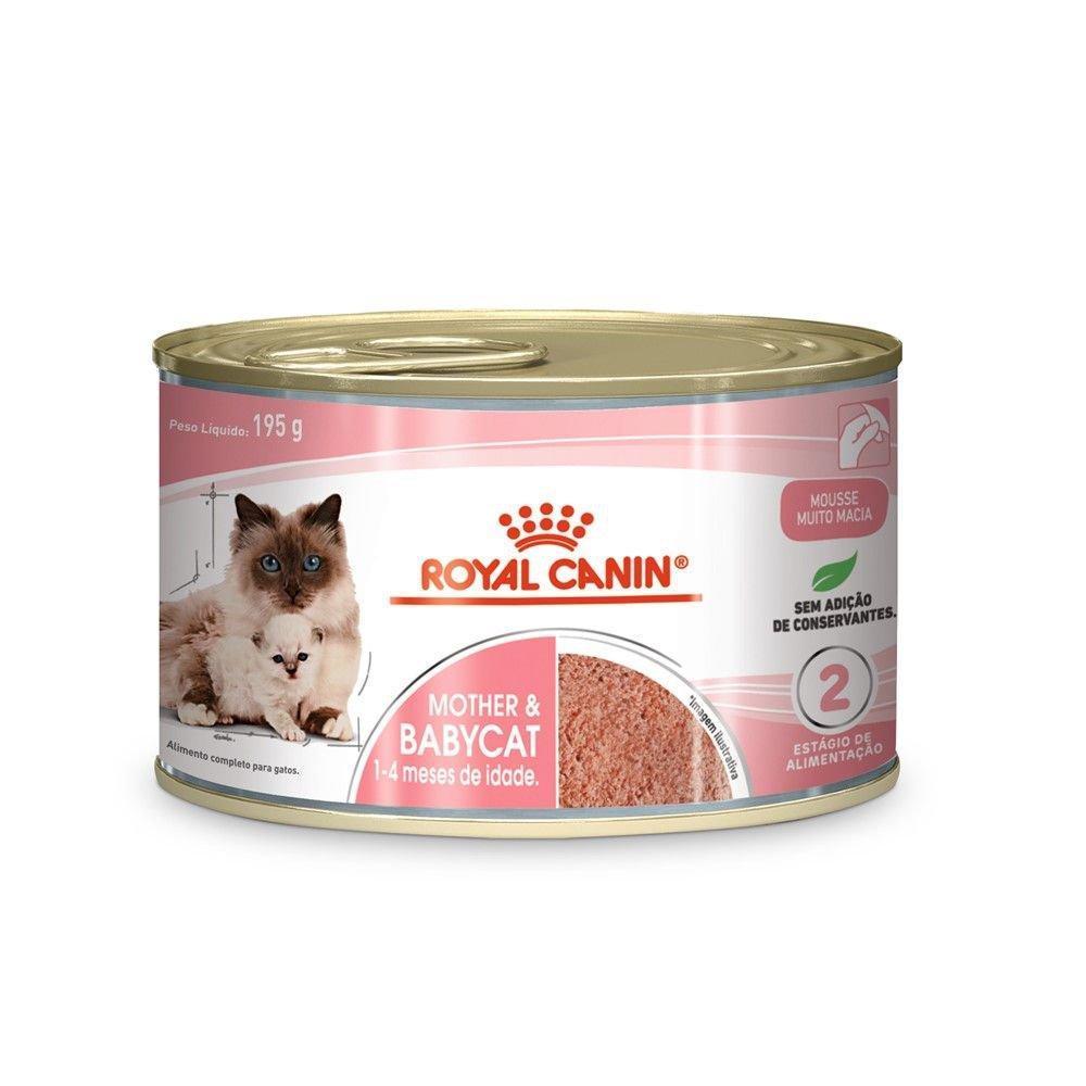 Ração Úmida Royal Canin Lata Mother & Babycat Instinctive para Gatas gestantes/lactantes e Gatos Filhotes - 195 g
