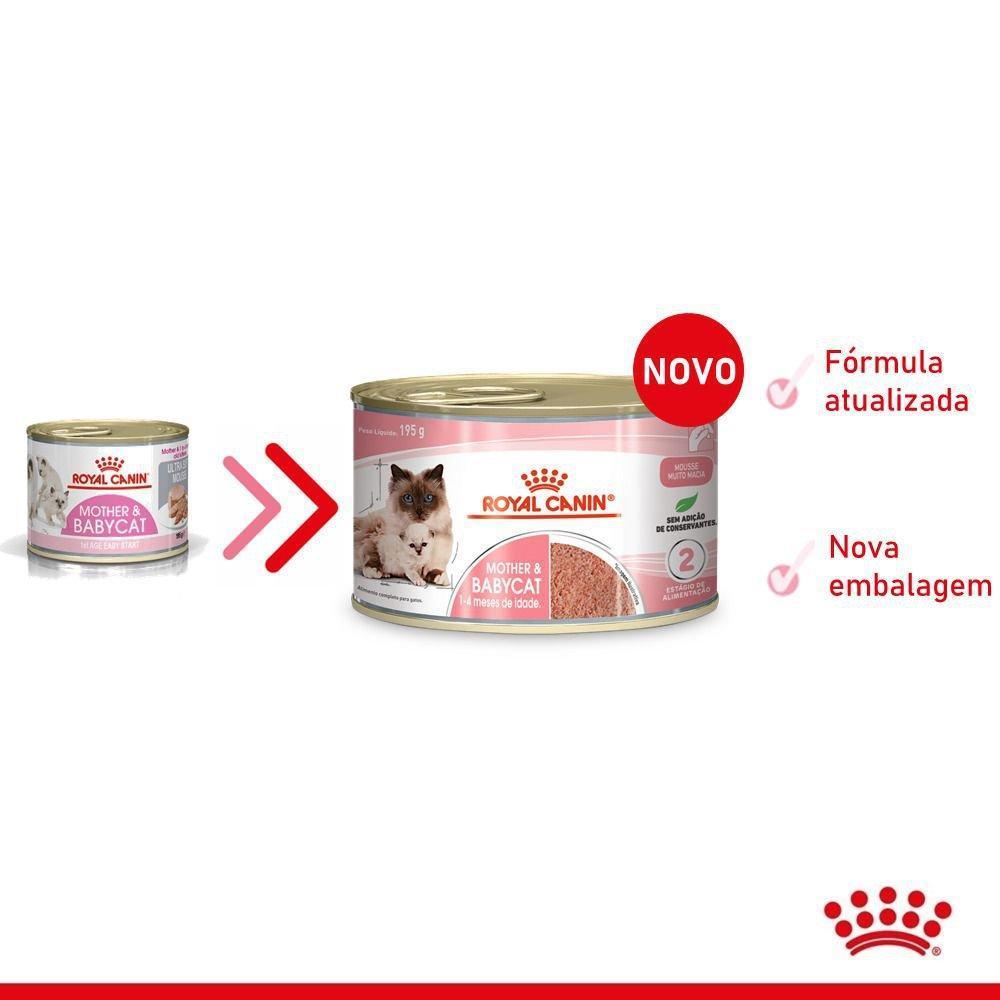 Ração Úmida Royal Canin Lata Mother & Babycat Instinctive para Gatas gestantes/lactantes e Gatos Filhotes - 195 g