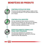 Ração Seca Royal Canin Canine Veterinary Diet Satiety para Cães Adultos de Porte Pequeno com Excesso de Peso - 1,5 Kg