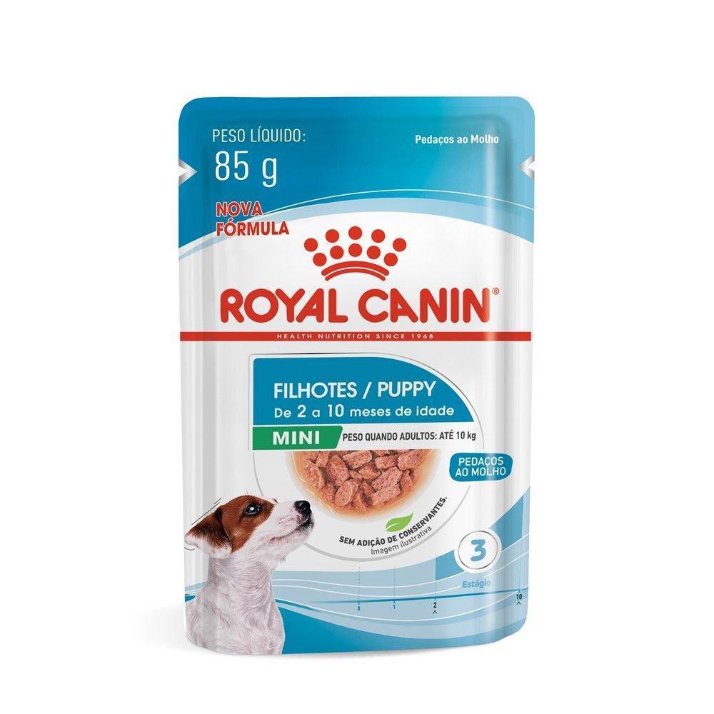 Ração Úmida Royal Canin Sachê Mini Puppy para Cães Filhotes de Porte Pequeno - 85 g