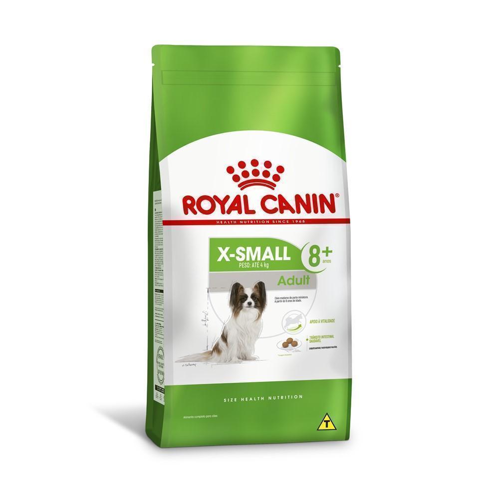 Ração Seca Royal Canin X-Small Adult 8+ para Cães Adultos e Idosos de Porte Miniatura com 8 Anos ou mais - 2,5 Kg