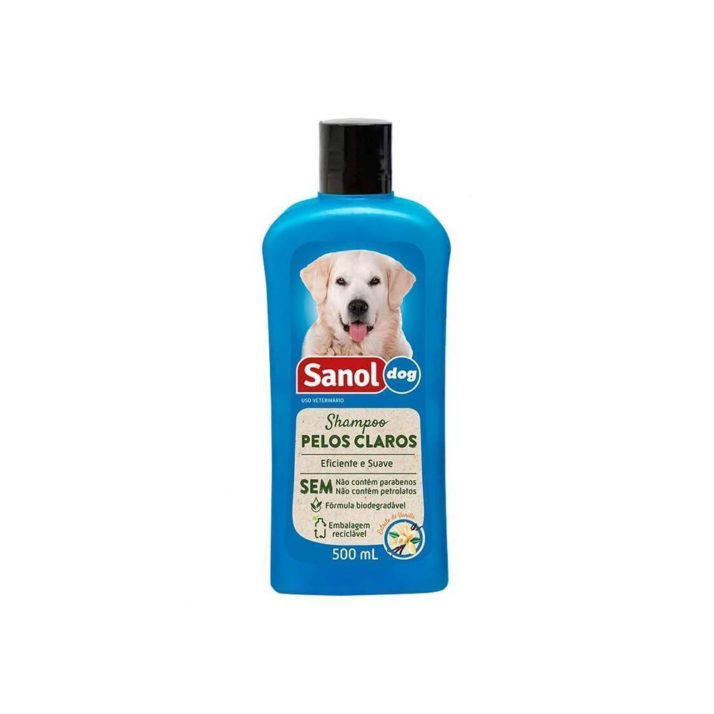 Shampoo para Cães Sanol Dog Tonalizante para Pelos Claros Embalagem 500Ml