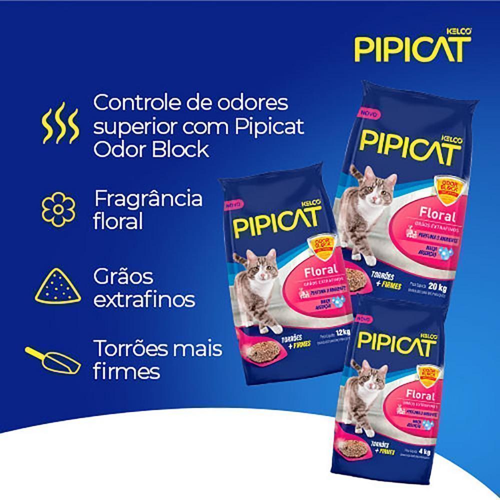 Areia para Gato Pipicat Floral 12kg