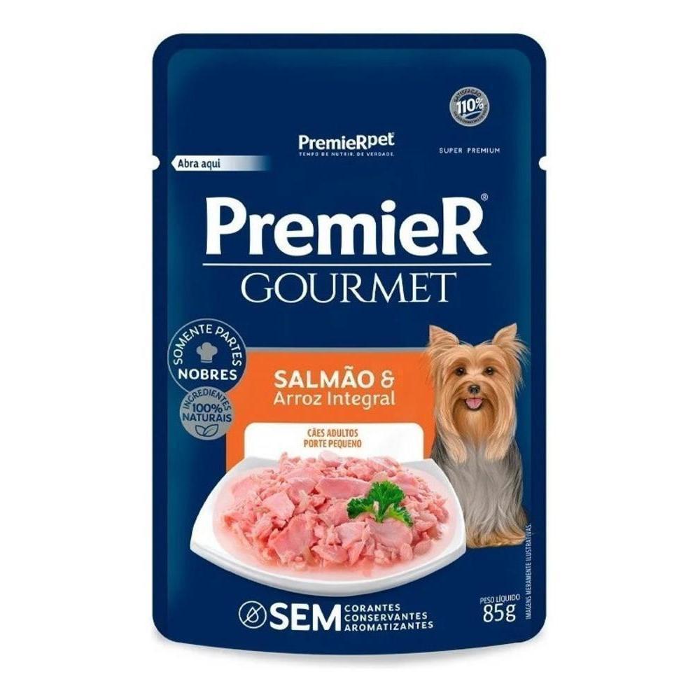 PremieR Gourmet Cães Adultos Porte Pequeno Salmão e Arroz Integral 85 g
