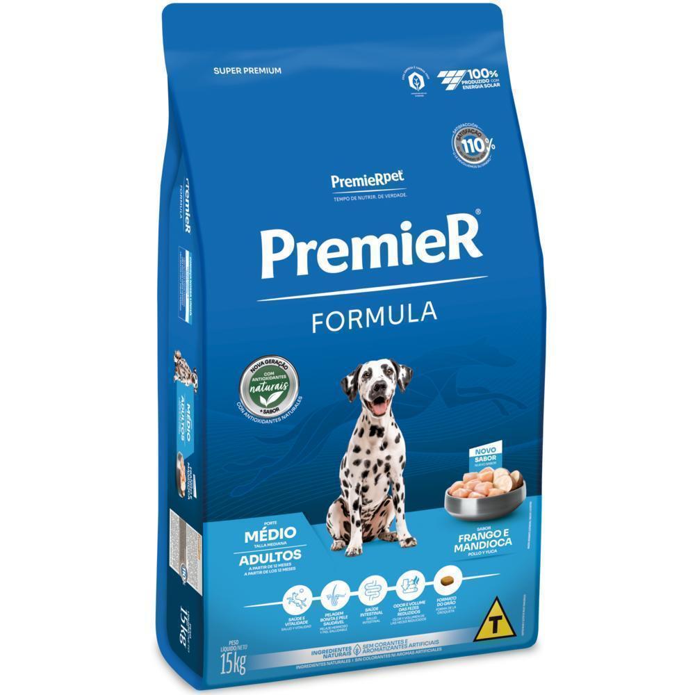 PremieR Formula Cães Adultos Porte Médio Frango e Mandioca 15 kg