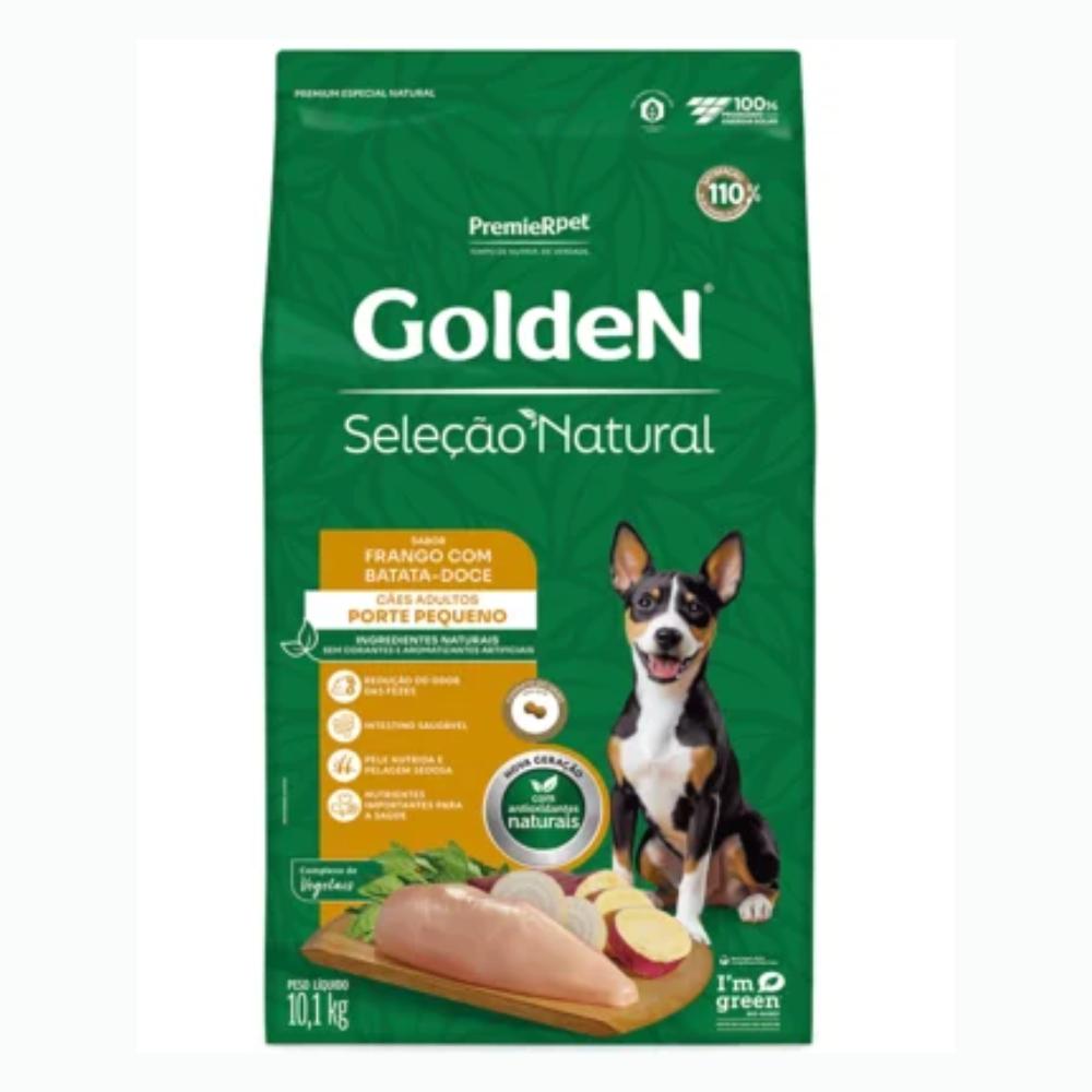 GoldeN Seleção Natural Cães Adultos Porte Pequeno Frango e Batata Doce 3 kg