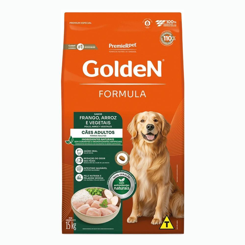 GoldeN Formula Cães Adultos Porte Grande Frango e Arroz 15 kg