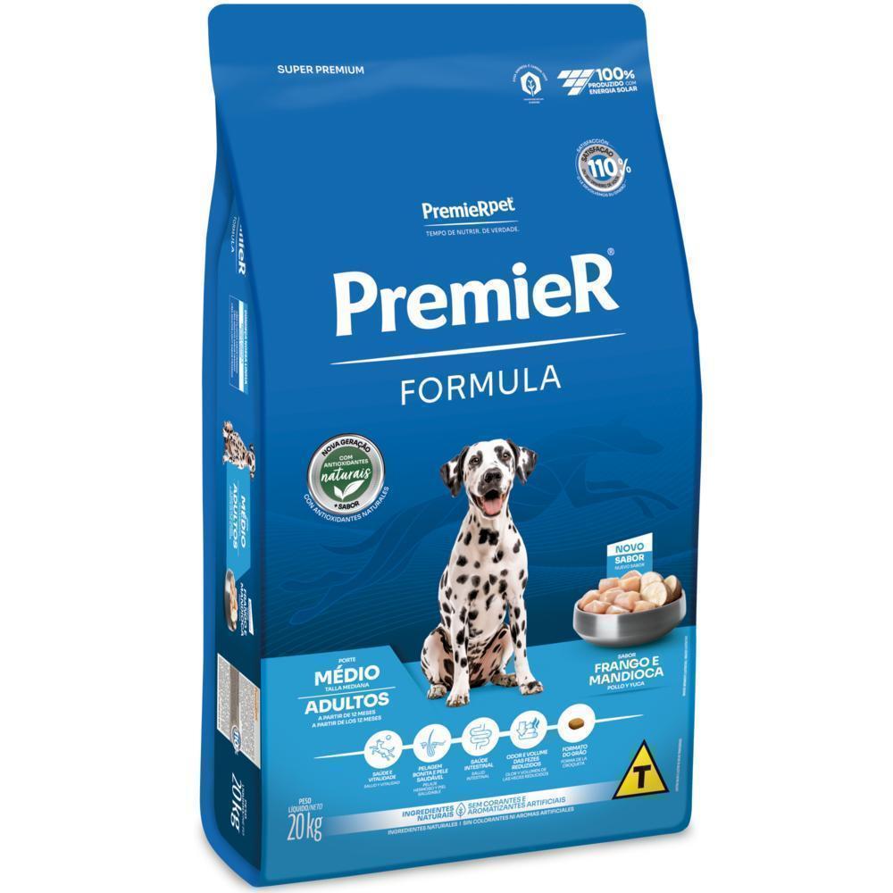 PremieR Formula Cães Adultos Porte Médio Frango e Mandioca 20 kg