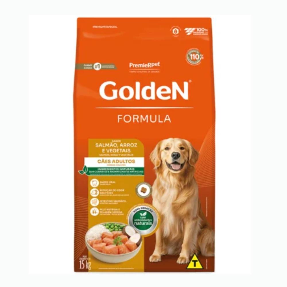 GoldeN Formula Cães Adultos Porte Grande Salmão e Arroz 15 kg