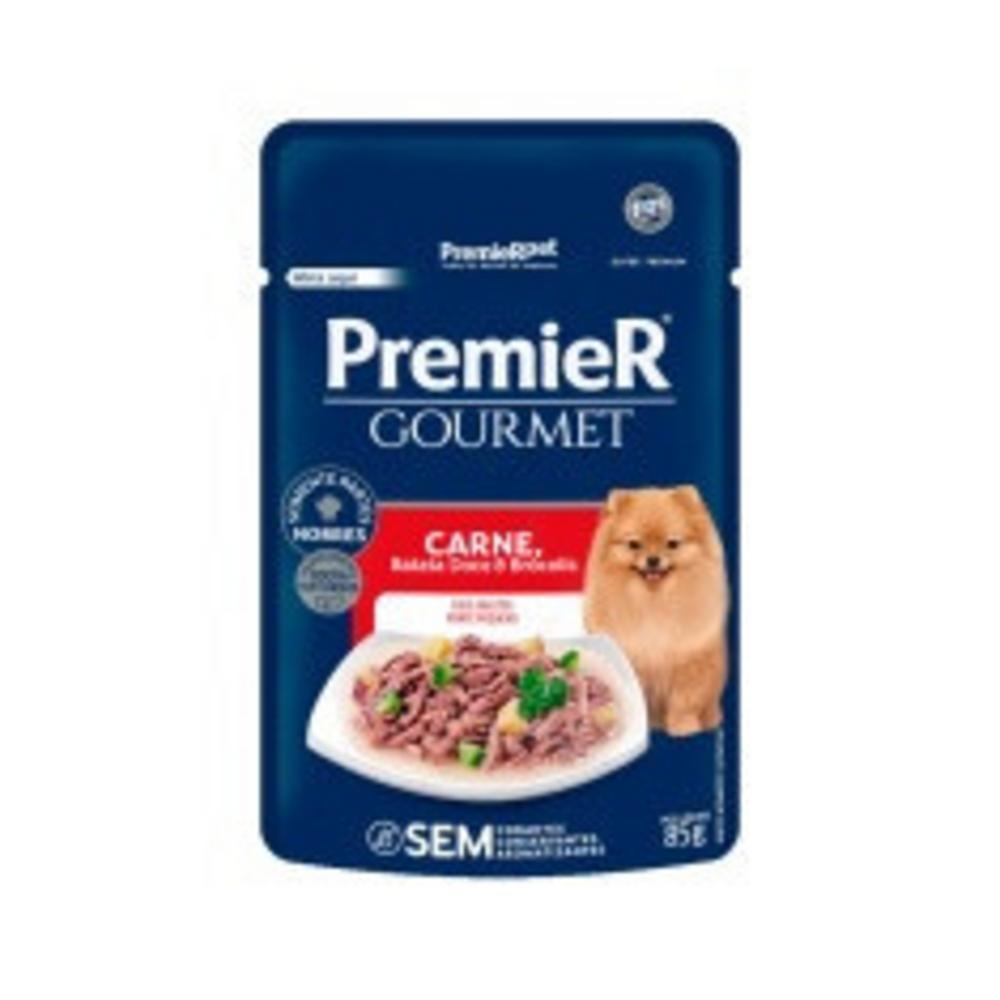 PremieR Gourmet Cães Adultos Porte Pequeno Carne, Batata Doce e Brócolis 85 g