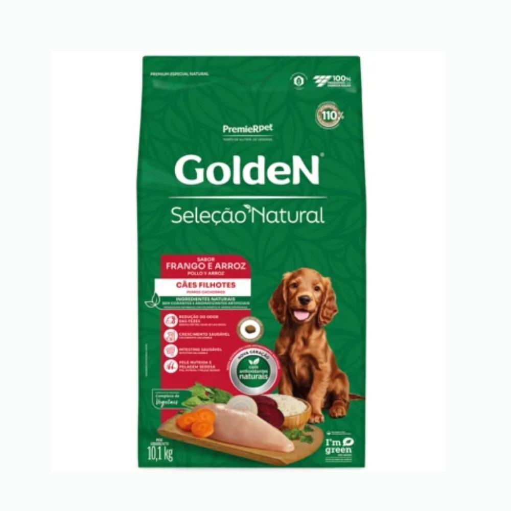 GoldeN Seleção Natural Cães Filhotes Frango e Arroz 10,1 kg