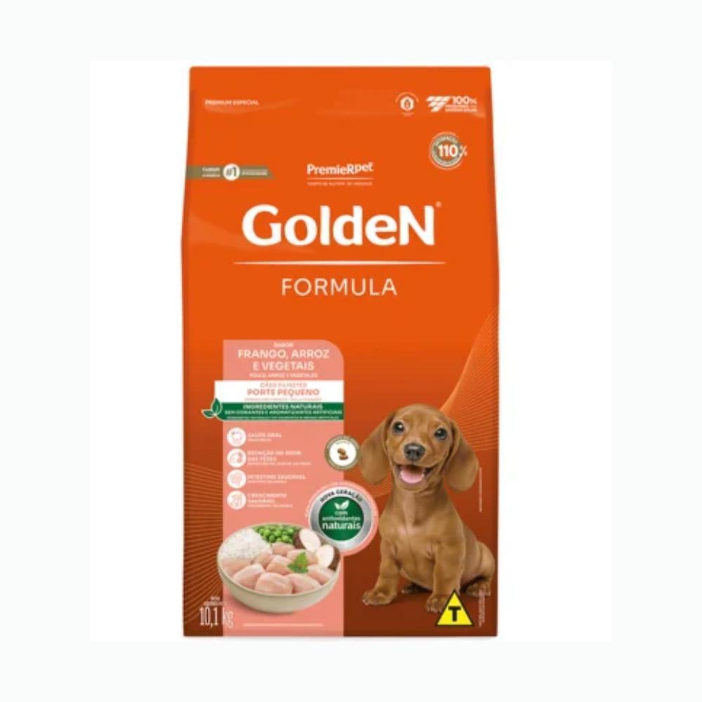 GoldeN Formula Cães Filhotes Porte Pequeno Frango, Arroz e Vegetais 10,1 kg