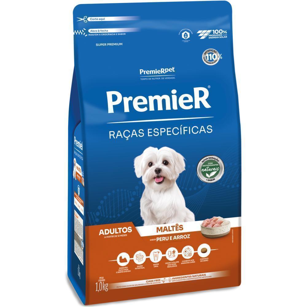 PremieR Raças Específicas Cães Adultos Maltês Peru e Arroz 1 kg