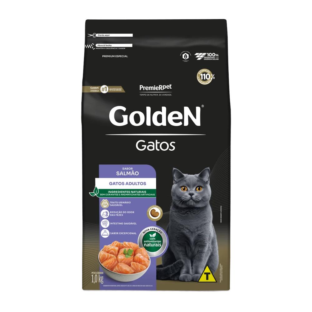Ração Golden Fórmula Gatos Adultos Salmão 1kg