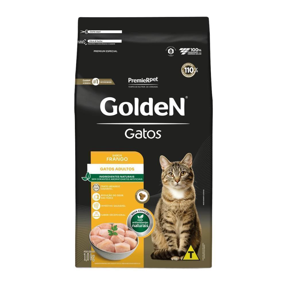 Ração para Gatos Adultos Sabor Frango Golden Fórmula 1Kg