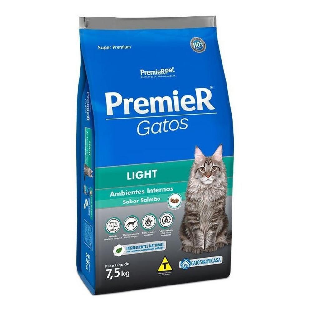 PremieR Gatos Adultos Light Salmão 7,5 kg