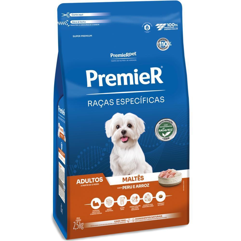 PremieR Raças Específicas Cães Adultos Maltês Peru e Arroz 2,5 kg