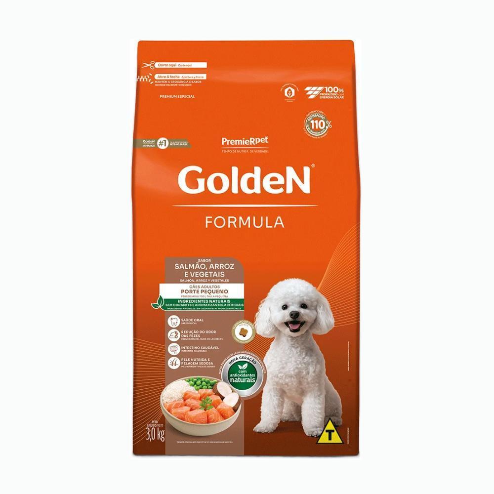GoldeN Formula Cães Adultos Porte Pequeno Salmão e Arroz 3 kg