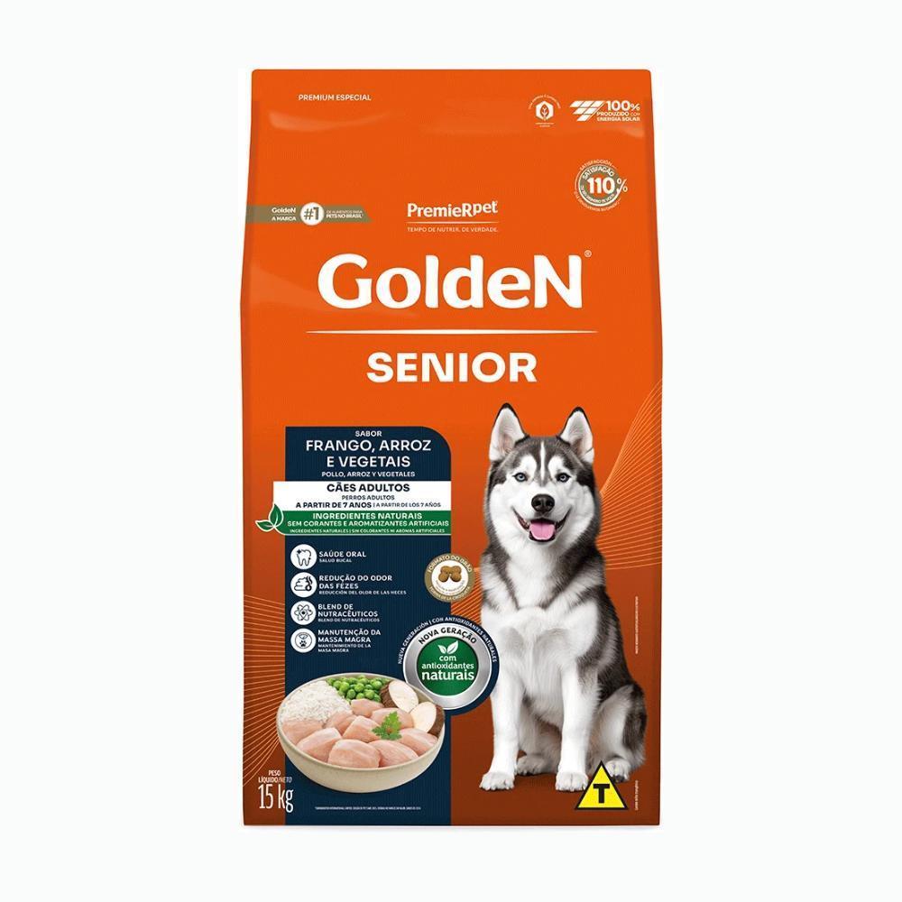 GoldeN Formula Cães Senior Porte Grande Frango e Arroz 15 kg